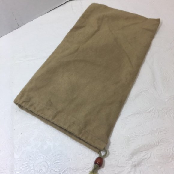 Born Crown Brown Soft Drawstring Shoe Purse Storage Dust Bag 14x7.5 - Picture 4 of 7